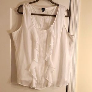 Sleeveless, White, Rafaella shirt